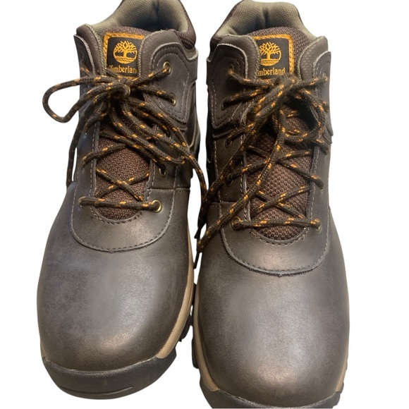 TIMBERLAND Brown Ankle-High Leather Boots - Boys 6 - Picture 1 of 10